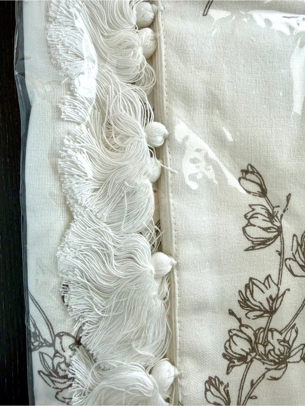 Mary & Martha Thankful Floral Table Runner NWT Tassel Farmhouse